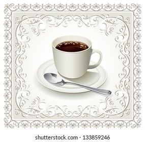 Coffee cup on white background