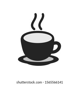 Coffee cup on white background.