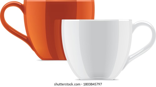 Coffee cup on white background 