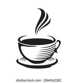 Coffee cup on white background. Vector image