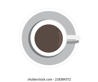 coffee cup on white background
