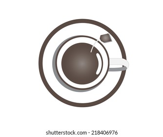 coffee cup on white background