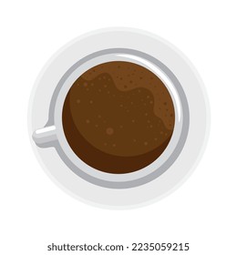 taza de café sobre fondo blanco