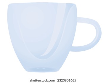 Coffee cup on white background, vector
