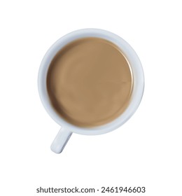 Coffee cup on white background. 3d coffee cup