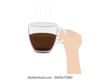 Coffee cup on a white background.