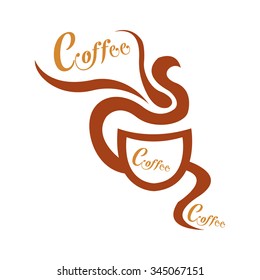 coffee cup on the white background