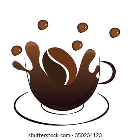 coffee cup on the white background 