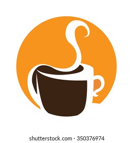 Coffee cup on the white background