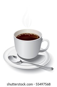 Coffee cup on white background