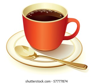 Coffee cup on white background