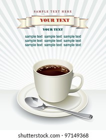 Coffee cup on white background