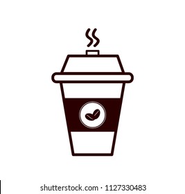 coffee cup  on a white background.Used in printing and web.