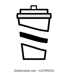 coffee cup  on a white background.Used in printing and web.