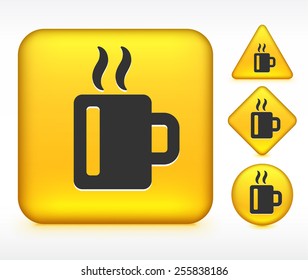 Coffee Cup on Yellow Buttons