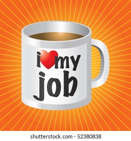 coffee cup orange starburst