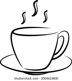 Coffee cup outline - Hand drawn
