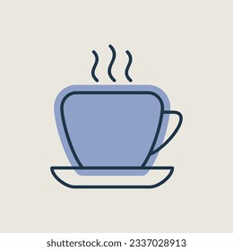 Coffee cup outline icon. Business sign. Graph symbol for your web site design, logo, app, UI. Vector illustration, EPS10.