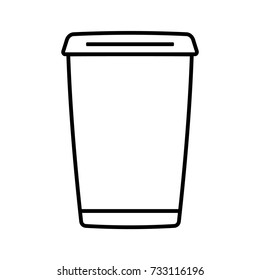 Coffee cup outline vector eps10. 