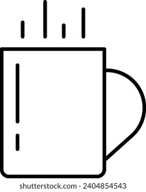 Coffee cup Outline vector illustration icon