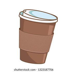 Coffee cup. Paper coffee cup to go.