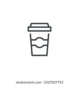 Coffee cup paper icon, vector illustration