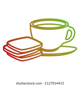 coffee cup with pastry product