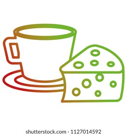 coffee cup with pastry product