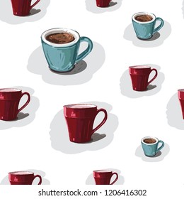 Coffee cup pattern