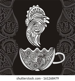 Coffee cup pattern vector illustration