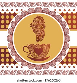 Coffee cup pattern vector illustration