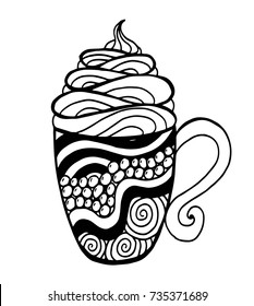 Coffee cup pattern vector illustration