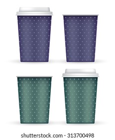 Coffee Cup With Patterns Template : Vector Illustration