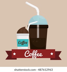 coffee cup plastic banner graphic