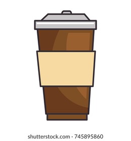 coffee in cup plastic icon