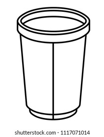 coffee cup plastic isometric icon