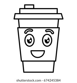 coffee cup plastic kawaii character