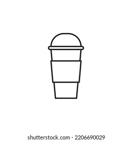  coffee cup plastic vector for website symbol icon presentation
