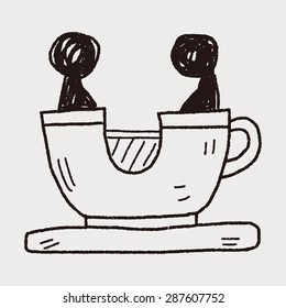 coffee cup play park doodle