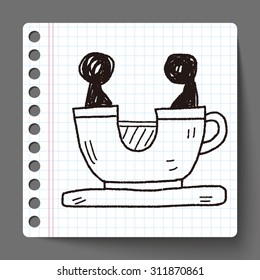 coffee cup play park doodle