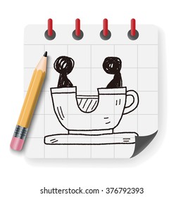 coffee cup play park doodle