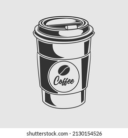 Coffee cup pop art vector illustration-