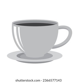 Kaffeetasse Porzellan. Vektorgrafik 