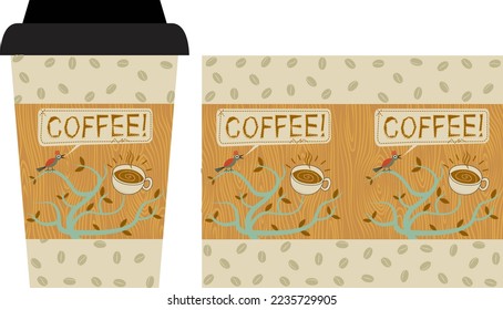 Coffee Cup Print - Vector art