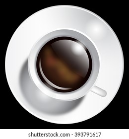 Coffee cup realistic illustration. Vector art.