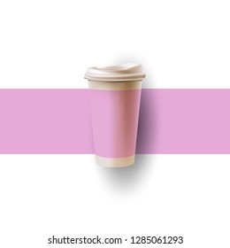 COFFEE CUP REALISTIC MOCK UP DESIGN. BLACK AND WHITE COFFEE CUP. EDITABLE MOCK UP