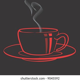  coffee cup red in colour	