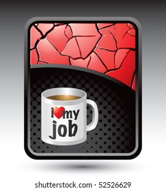 Kaffeebecher, roter Hintergrund