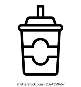 Coffee Cup Restaurant Drink Icon, Fast Food Isolated Vector Icon
