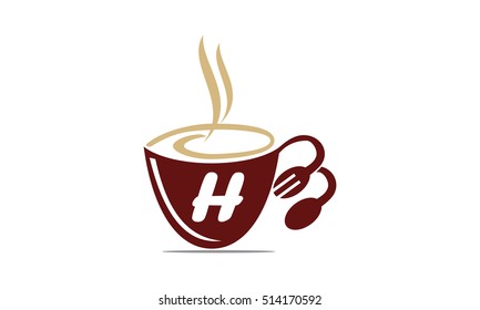 Coffee Cup Restaurant Letter H